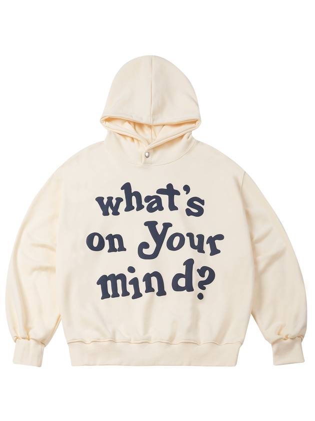 Big Lettering Snap Balloon Hoodie Cream - MOO - BALAAN 1