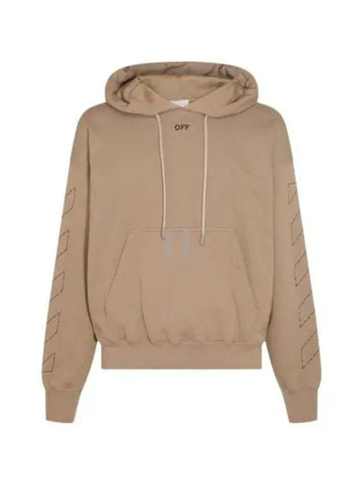 Off Stitch Cotton Hoodie Light Brown - OFF WHITE - BALAAN 2