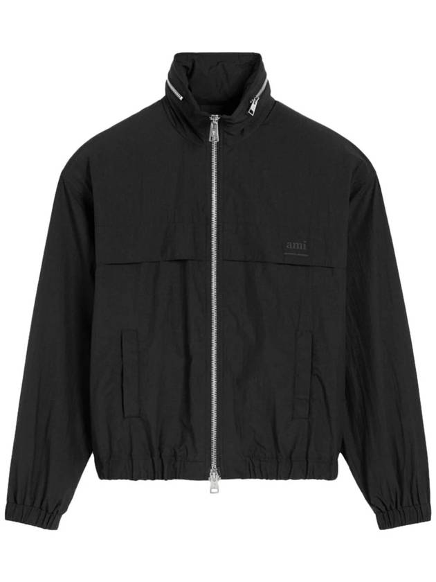 Alexandre Mattiussi Logo Print Windbreaker Black - AMI - BALAAN 2