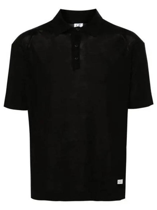 Filo Di Scozia Polo Shirt Black - CP COMPANY - BALAAN 2