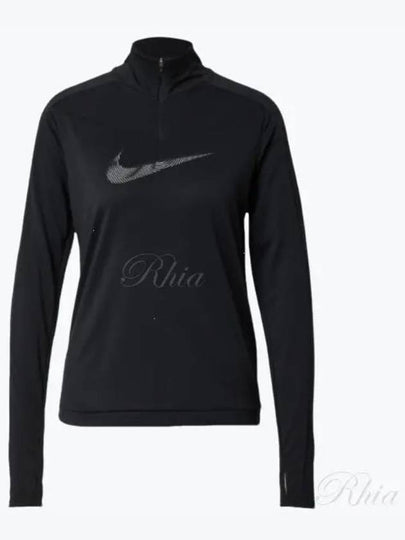 Nike Dri-FIT Swoosh Long Sleeve T-Shirt Black - NIKE - BALAAN 2