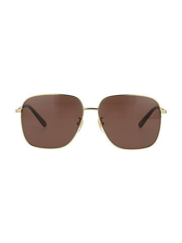 Eyewear Square Asian Fit Sunglasses Gold - GUCCI - BALAAN 1