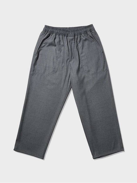 Pocket stitch wide banding pants charcoal gray - FFEFF STUDIO - BALAAN 1