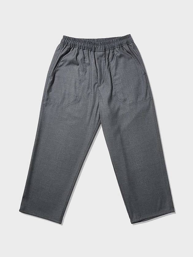 Pocket Stitch Wide Banding Pants Charcoal Grey - FFEFF STUDIO - BALAAN 2