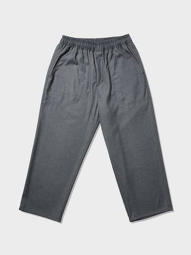 Pocket Stitch Wide Banding Pants Charcoal Grey - FFEFF STUDIO - BALAAN 1