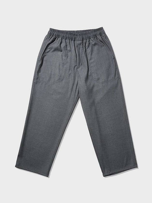 Pocket stitch wide banding pants charcoal gray - FFEFF STUDIO - BALAAN 1