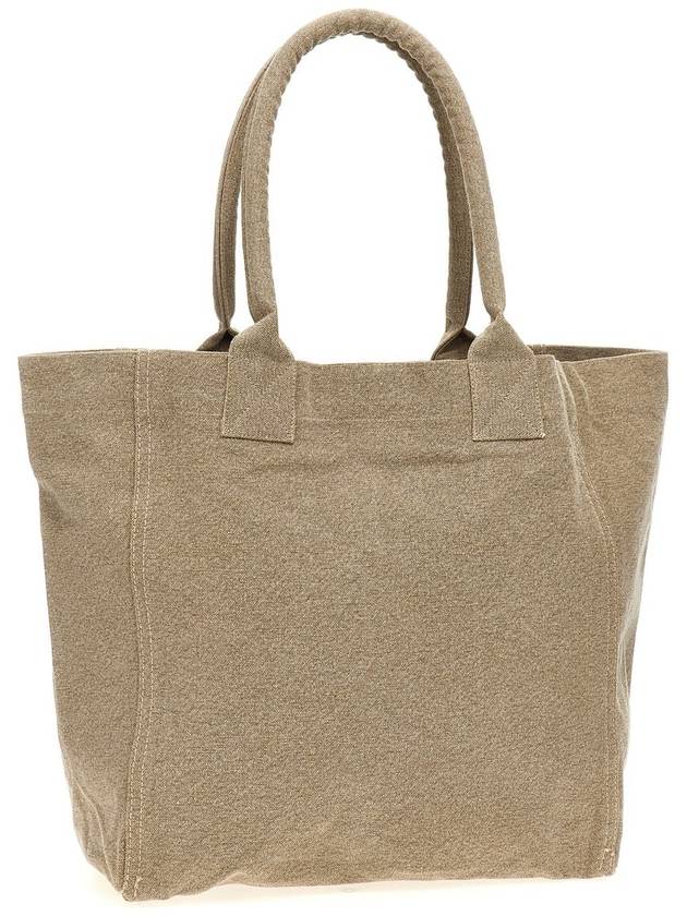 Yenky Embroidered Logo Shopper Tote Bag Beige - ISABEL MARANT - BALAAN 3