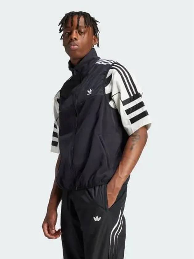 3 Stripe Microfleece Vest Black - ADIDAS - BALAAN 2