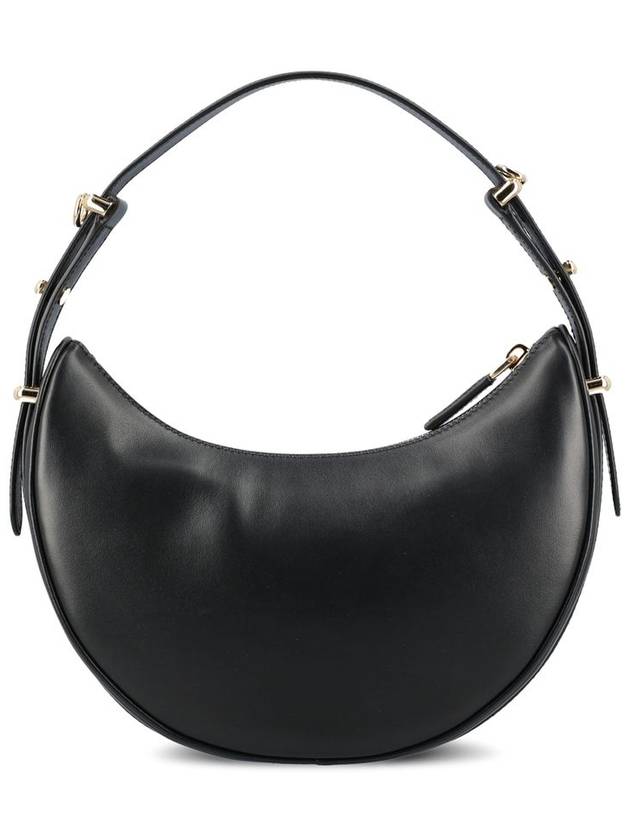 Arque Leather Shoulder Bag Black - PRADA - BALAAN 3