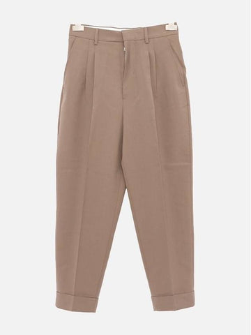 Wool Slacks Brown - AMI - BALAAN 1