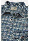 Double RL Indigo Check Linen Cotton Shirt Jacket Blue - POLO RALPH LAUREN - BALAAN 3