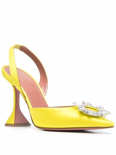 Amina Muaddi With Heel Yellow - AMINA MUADDI - BALAAN 2