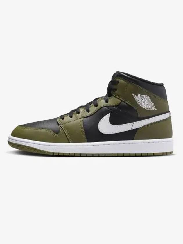 Air Jordan 1 Mid Top Sneakers Medium Olive - NIKE - BALAAN 2