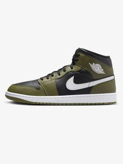 Air Jordan 1 Mid High Top Sneakers Medium Olive - NIKE - BALAAN 2