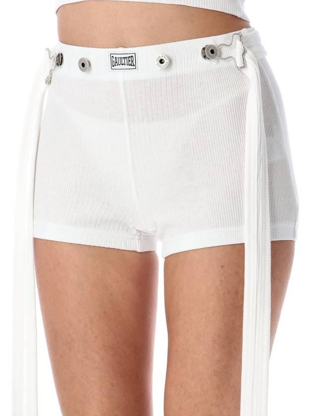 Jean Paul Gaultier The White Patch Shorts - JEAN PAUL GAULTIER - BALAAN 3