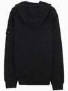 Wappen Patch Cotton Fleece Hoodie Black - STONE ISLAND - BALAAN 3