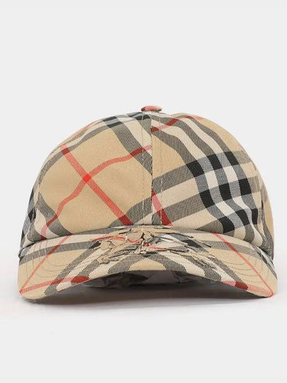 Log Check Ball Cap Beige - BURBERRY - BALAAN 2