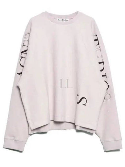 Embroidered Logo Oversized Fit Sweatshirt Pale Lilac - ACNE STUDIOS - BALAAN 2