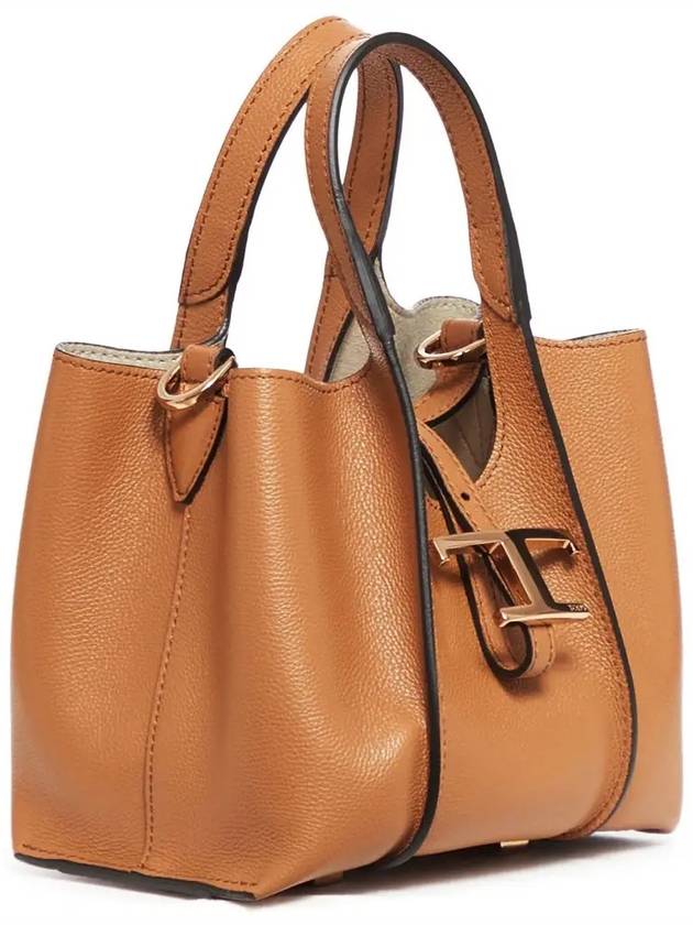 T Timeless Micro Tote Bag Brown - TOD'S - BALAAN 4