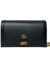 Diana Gold Bamboo Chain Mini Bag Black - GUCCI - BALAAN 3