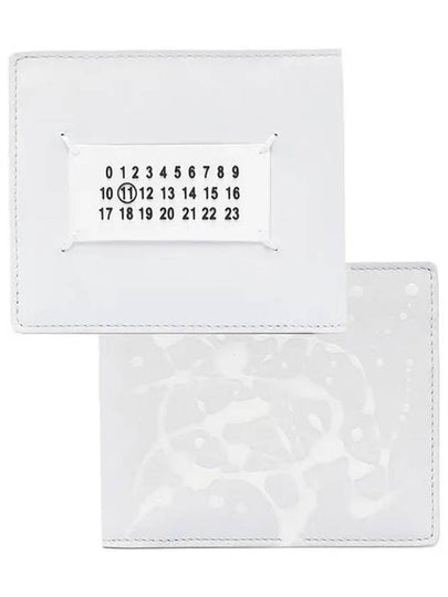 Numbering Stitch Paint Leather Half Wallet Off White - MAISON MARGIELA - BALAAN 2