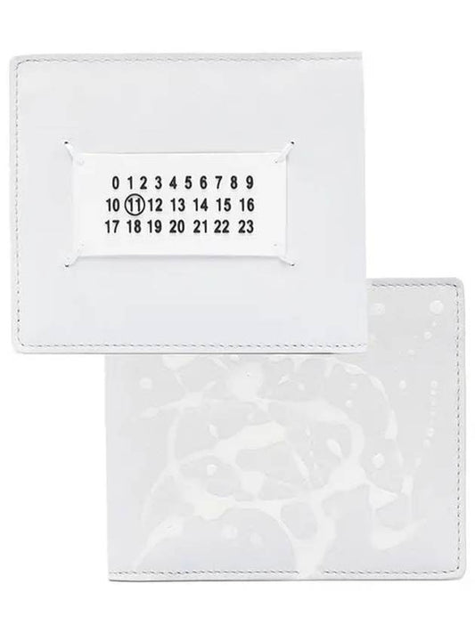 Maison Margiela Numbered Spray Printing Half Wallet White S35UI0435 P0548 H8600 - MAISON MARGIELA - BALAAN 1