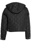 Diamond Quilted Crop Hoodie Jacket Black - BURBERRY - BALAAN 4