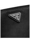 triangle logo clutch bag black - PRADA - BALAAN.