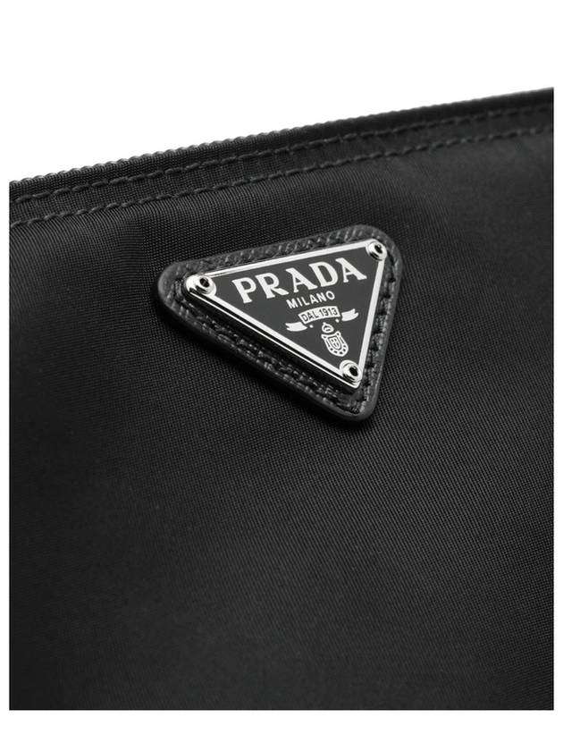 Triangle Logo Clutch Bag Black - PRADA - BALAAN 5