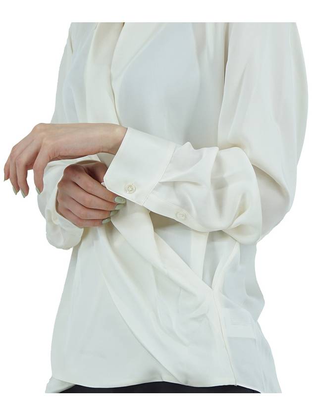 silk wrap blouse ivory - THEORY - BALAAN 9