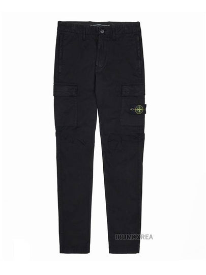 Compass Patch Straight Pants Black - STONE ISLAND - BALAAN 2