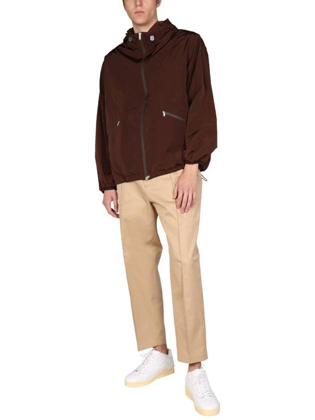 Casual Hooded String Windbreaker Brown - JIL SANDER - BALAAN 3