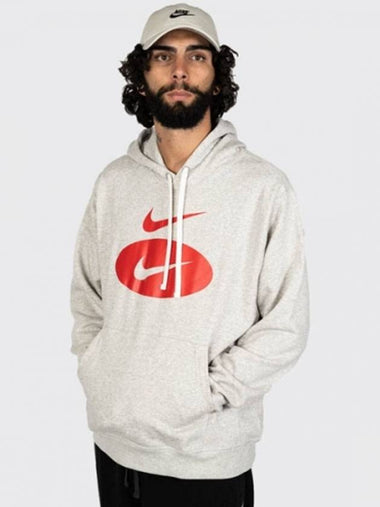 01DM5458050NSW Swoosh League Hooded TshirtGray - NIKE - BALAAN 1