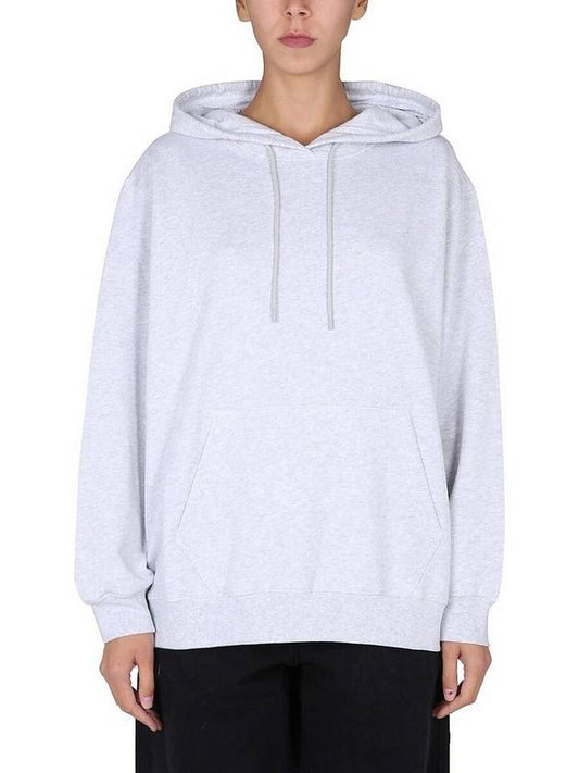 Maxi Logo Cotton Hoodie White - MSGM - BALAAN 2