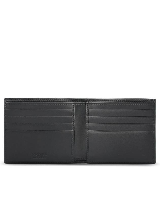 Enamel Triangle Logo Bifold Wallet Black - PRADA - BALAAN 5