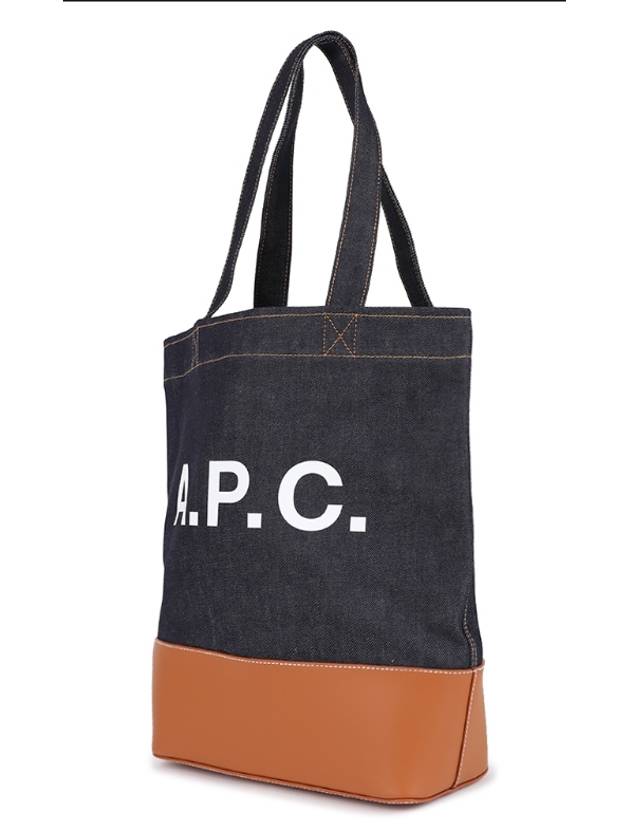 Logo Denim Axelle Tote Bag Navy - A.P.C. - BALAAN 3