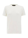 Angera Crewneck Cotton Short Sleeve T-Shirt White - LORO PIANA - BALAAN 2