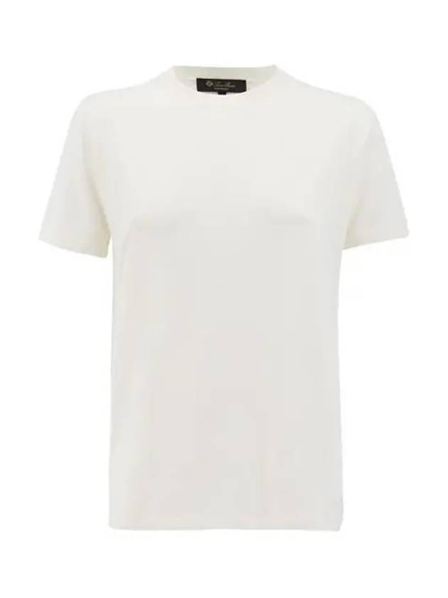 Angera Crewneck Cotton Short Sleeve T-Shirt White - LORO PIANA - BALAAN 2