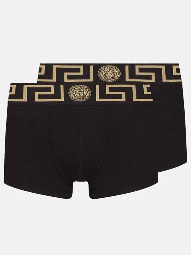 Men's Greca Border Draws 2 Pack Briefs Black - VERSACE - BALAAN 2