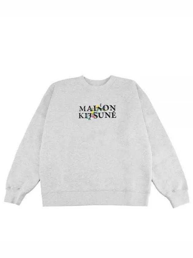 Flowers Comfort Sweatshirt Light Grey Melange - MAISON KITSUNE - BALAAN 2