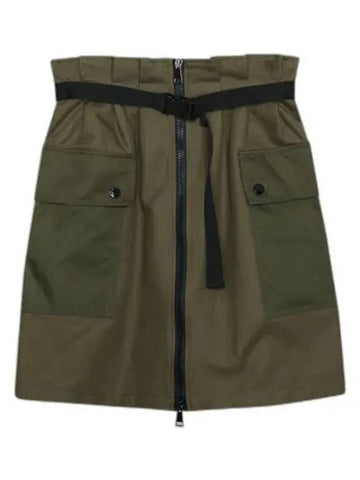 Cargo Mini A-Line Skirt Baltic - MONCLER - BALAAN 1