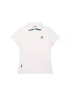 Knit Hybrid Polo T-Shirt WHITE WOMAN M3322PTS11WHT - MALBON GOLF - BALAAN 1