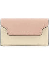 Logo Color Block Saffiano Card Wallet Pink - MARNI - BALAAN 1