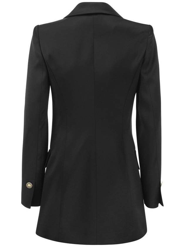 Satin jacket with logoed buttons - ELISABETTA FRANCHI - BALAAN 2