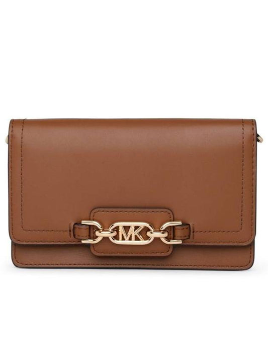 Heather Extra Small Leather Cross Bag Brown - MICHAEL KORS - BALAAN 1