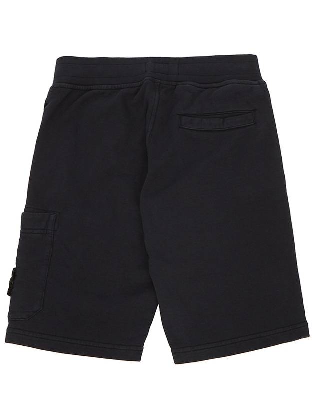 Kids Wappen Patch Fleece Shorts Navy - STONE ISLAND - BALAAN 3