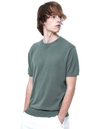 Men s LBRHK GN Linen Basic Round Half Knit Green - CHANCE'S NOI - BALAAN 1