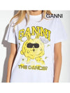 Dance Bunny Relaxed Short Sleeve T-Shirt Bright White - GANNI - BALAAN 7