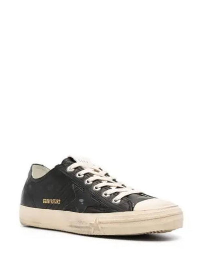 V-Star Leather Low-Top Sneakers Black - GOLDEN GOOSE - BALAAN 2