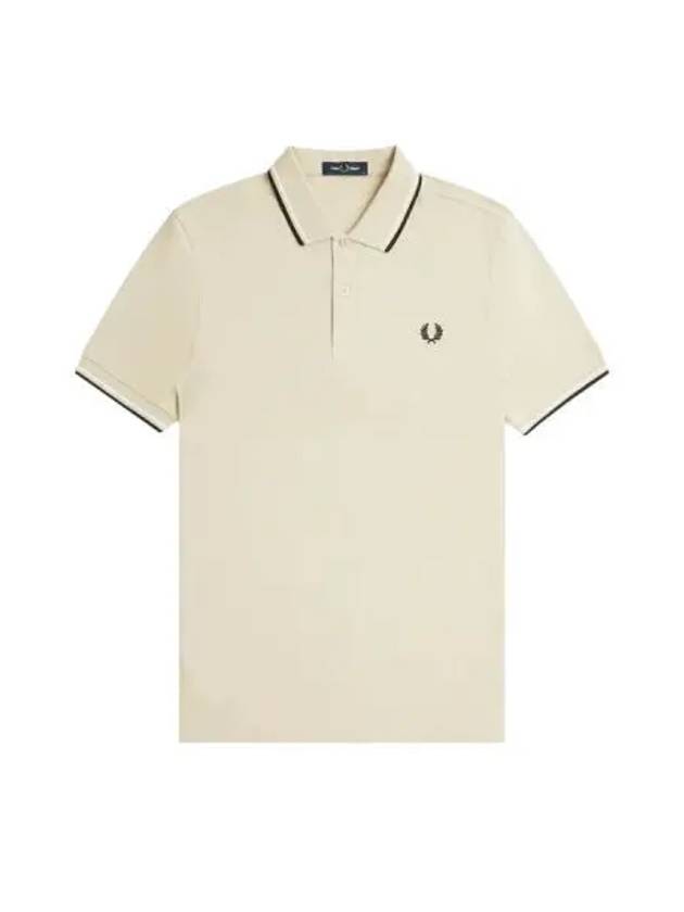 Fred Perry Twin Tip Shirt Oatmeal - FRED PERRY - BALAAN 1